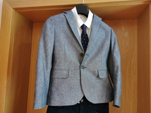 Knaben - Anzug mit Sakko und Hose und Hemd Größe 128 Bild 3