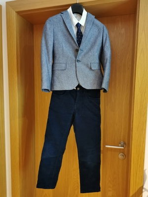 Knaben - Anzug mit Sakko und Hose und Hemd Größe 128 Bild 1