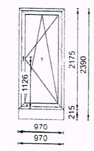 Kunststoff - ALU - Balkon - Türe,