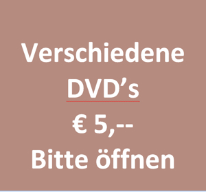 Versch. DVD s.!! EUR 5,-- Stk. Topzustand
