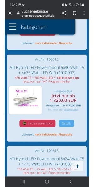 ATI Hybrid Meerwasser Lampe Bild 6
