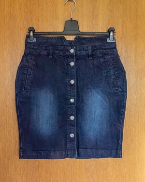 Damenrock Gr. 40 mit Knopfleiste, Jeansrock, Jeans Rock