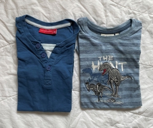 3 tolle T-Shirts, Größe 128, Salt & Pepper, mit Dinosaurier Bild 2