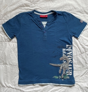 3 tolle T-Shirts, Größe 128, Salt & Pepper, mit Dinosaurier Bild 3