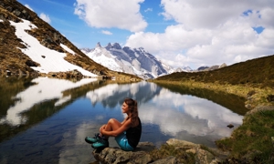 geführt wandern RÄTIKON: TOBELSEE, Montafon, Vorarlberg Alpen_Blick Wanderung mit gemsli