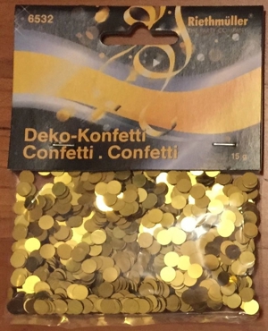 Hochwertige Riethmüller Deko Konfetti in silber und gold   stern   rund Bild 6