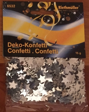 Hochwertige Riethmüller Deko Konfetti in silber und gold   stern   rund Bild 2