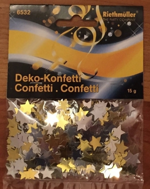 Hochwertige Riethmüller Deko Konfetti in silber und gold   stern   rund Bild 3