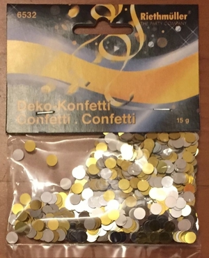 Hochwertige Riethmüller Deko Konfetti in silber und gold   stern   rund Bild 5