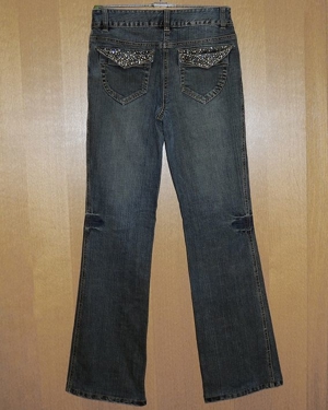 Damen Jeans Gr. 36, bootcut, vintage, dunkelbraun, Damenhosen Bild 3