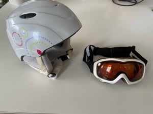 Kinder Ski Helm mit Ski Brille Bild 4