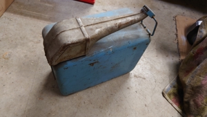 Oldtimer Kanister Reservekanister Blech Benzin Vintage allboy Bild 1