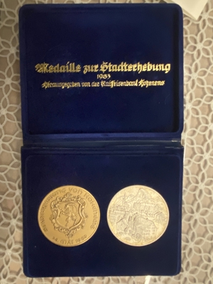 Silber-Medaille Stadterhebung Hohenems 1983 Bild 2