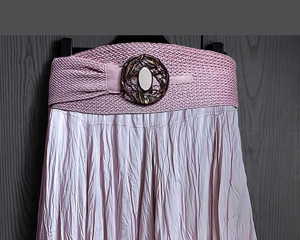 Damenrock aus 100 % Seide Gr. 38 - Gr. 42, mit Gürtel, Rock aus Seide, Abendkleid, Ballkleid, Bild 1