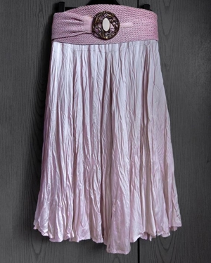 Damenrock aus 100 % Seide Gr. 38 - Gr. 42, mit Gürtel, Rock aus Seide, Abendkleid, Ballkleid, Bild 2