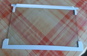 Für Kühlkombination Nordfrost (von Hofer) Glasplatte mit Schutzleisten hinten + vorne Bild 2