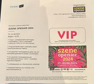 Szene Openair 2024 VIP-Ticket