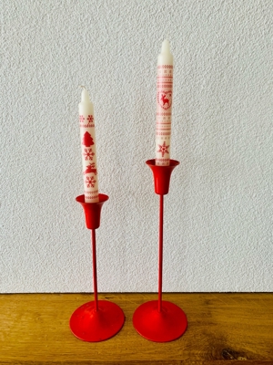Kerzenständer rot 2 Stk. Bild 1
