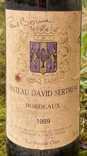 5 Flaschen Chateau David Sertreau Bordeaux, 1989 Bild 2