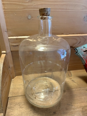 Große alte Schnapsflasche mit Korken Bild 4