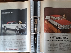 120 original USA Auto Reklame 1953 - 1965 Oldtimer Classic Car Cadillac Ford Chrysler Oldsmobile Ply Bild 8