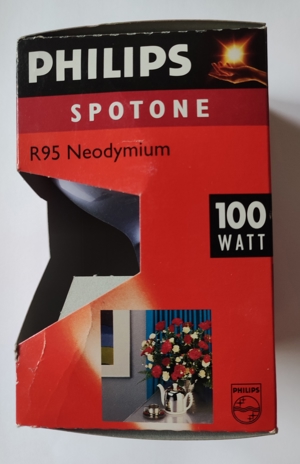 6 Stück: Philips Spotone 100 Watt R95 Neodymium 230V E27 ES 35° Glühbirne Bild 3