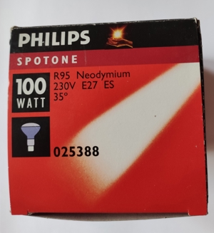 6 Stück: Philips Spotone 100 Watt R95 Neodymium 230V E27 ES 35° Glühbirne Bild 2