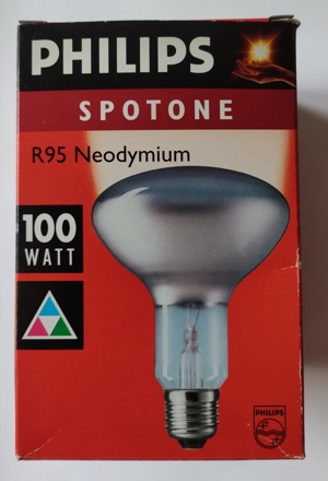 6 Stück: Philips Spotone 100 Watt R95 Neodymium 230V E27 ES 35° Glühbirne Bild 4
