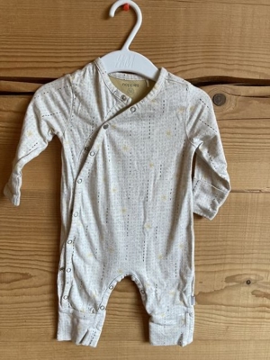 Baby Jumpsuit/ Strampler mit Umschlagärmel und -Füßen Bild 2