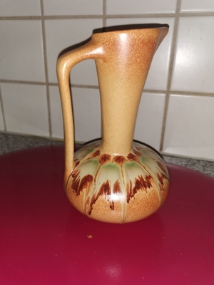 Vase mit Henkel Steingut Vintage