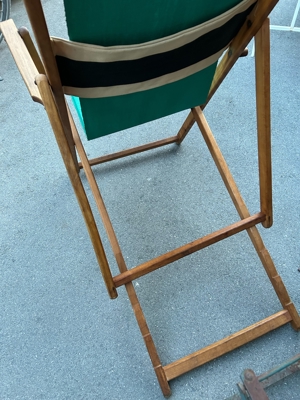 Antiker Liegestuhl/ Klappstuhl aus den 20ern Bild 7