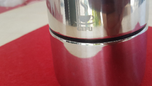 Espressokocher Edelstahl GEFU für Elektroherd, neuwertig (nicht Induktions geeignet) Bild 2