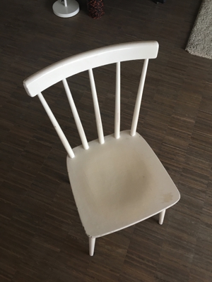 Stuhl, von Ventilator Dornbirn, Holz, cremeweiß Bild 2