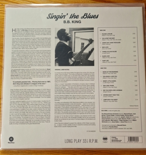 B.B King - Singin`` the Blues LP Bild 2