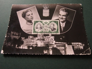 AK - Monaco - Hochzeit Fürst Rainier III mit Grace Kelly Bild 1