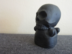 Totenkopf - Briefbeschwerer - Skull - Crossbones - Death Head - Deko - Figur - Büste Bild 3