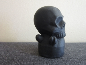 Totenkopf - Briefbeschwerer - Skull - Crossbones - Death Head - Deko - Figur - Büste Bild 2