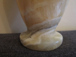 Schöne massive Onyx Vase - Naturstein - Marmor - Höhe: 17cm Bild 3