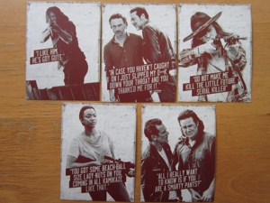 5 Stück The Walking Dead Postkarten / Sammlerkarten Bild 1