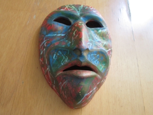 Ausgefallene Wandmaske - Keramik - 25cm x 18cm Bild 2
