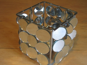Teelichthalter - Spiegeloptik - siehe Fotos - 10cm x 10cm x10cm Bild 1