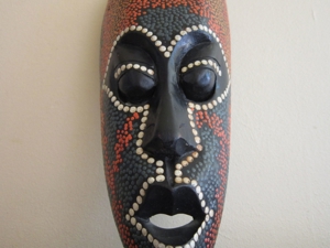Afro Maske - Ethno - Holz - Höhe: 32cm Bild 2