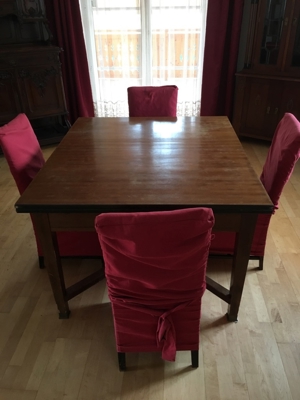 Tisch Jugendstil mit 6 Stühlen Bild 2