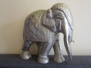 Elefant - Metall - Industrial Design Skulptur - Deko - 23cm Länge x 22cm Höhe - Figur Bild 2
