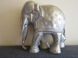 Elefant - Metall - Industrial Design Skulptur - Deko - 23cm Länge x 22cm Höhe - Figur Bild 1