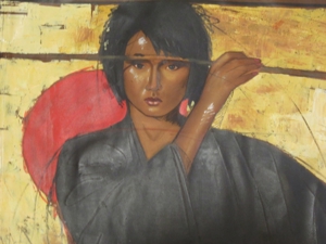 Asiatin - Ölbild - Painting Bild 2