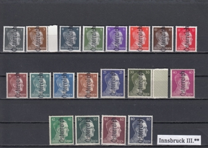 20 Briefmarken Sätze Österreich Privatausgaben mit Aufdruck Postfrisch Bild 9