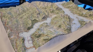 Relief - Karte Como See und Lugano See Bild 3
