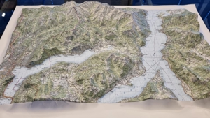 Relief - Karte Como See und Lugano See Bild 2