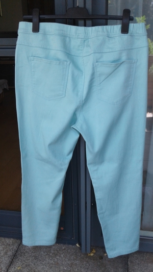 GANZ NEUE Damen-Schlupfhose, mintgrün, Jeans-Optik, Grösse 48 Bild 2
